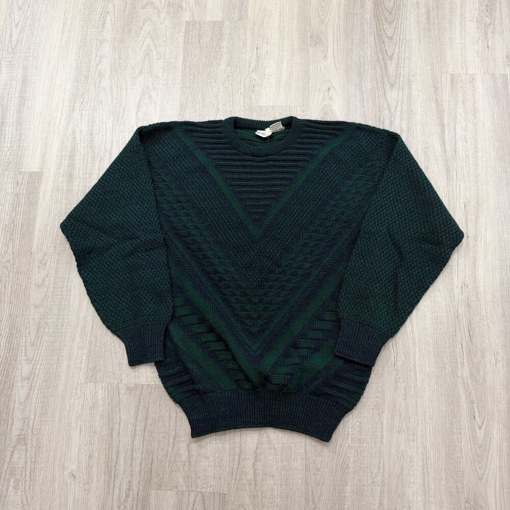 Vintage Dark Green and Black Crewneck Sweater